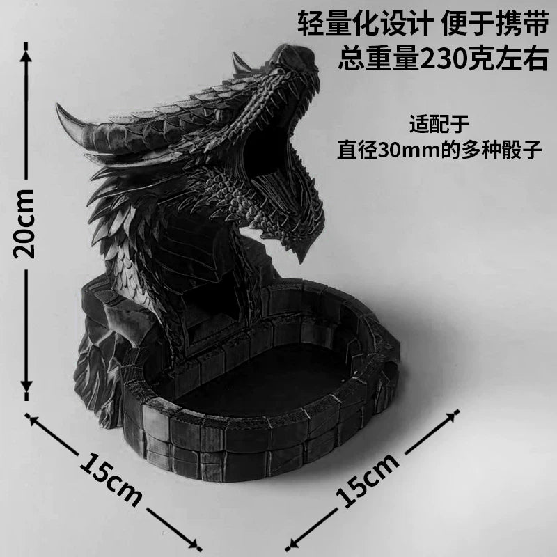 Medieval Fantasy Dragon Dice Tower for DND Tabletop Board Games RPG Dice Roller Accessory