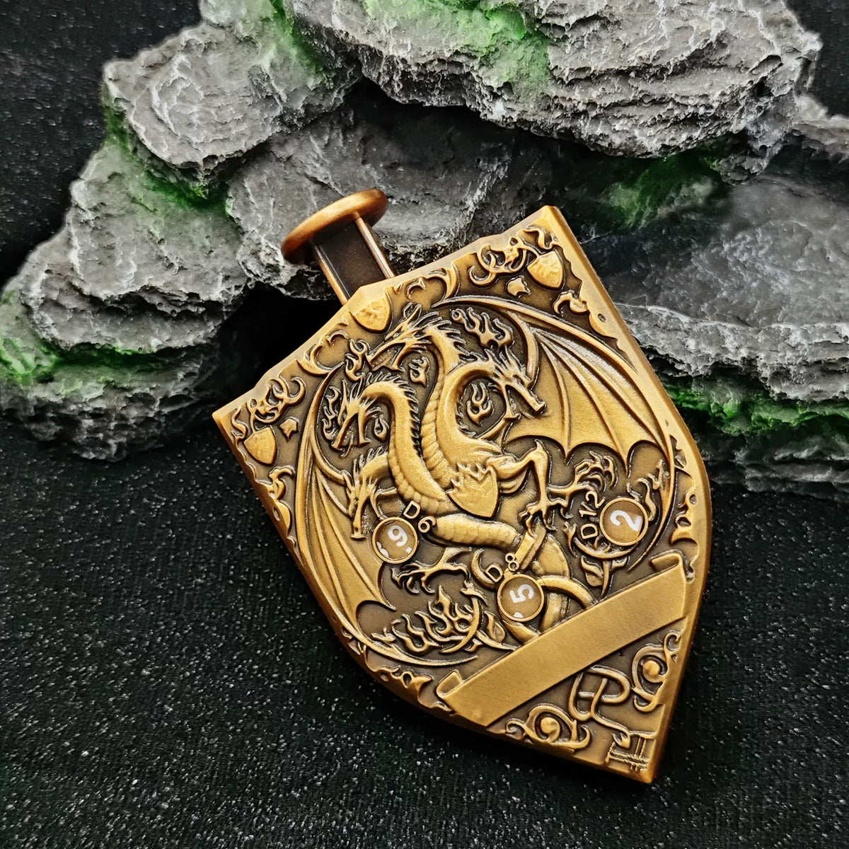 7-in-1 Metal Roulette Spinner Dice for DND TRPG - Mechanical Pocket Wheel Dice with Gift Box for Tabletop RPG, D&D, and Call of Cthulhu Games