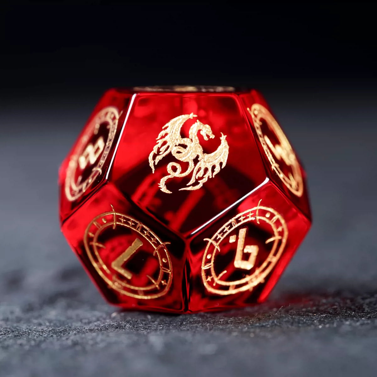 Natural Garnet Crystal DND Dice Set, Polyhedral Gemstone D20 Dice for Call of Cthulhu TTRPG