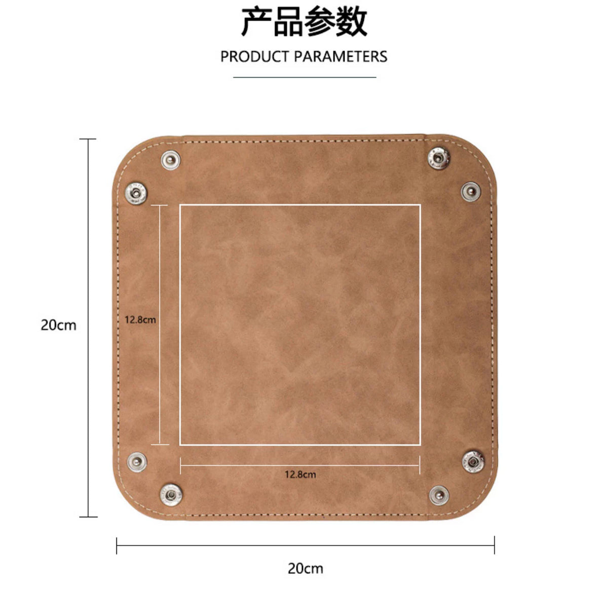 Premium Embossed PU Leather Dice Tray Foldable Rolling Mat for DND RPG Board Games