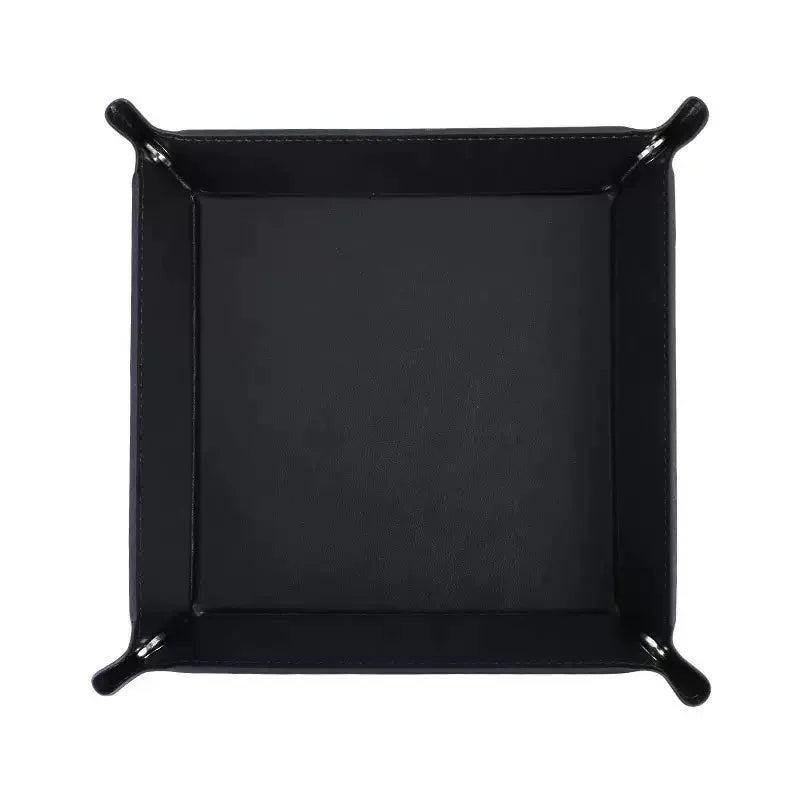 Premium Embossed PU Leather Dice Tray Foldable Rolling Mat for DND RPG Board Games