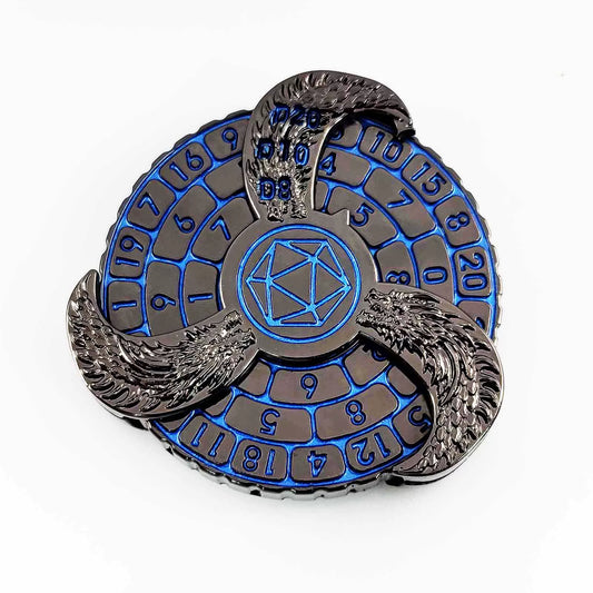 7-in-1 Metal Fidget Spinner DND Dice Polyhedral Roulette Spinner for D&D, TTRPG, MTG Board Games with Gift Box