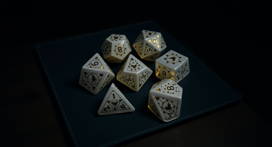 How it looks in real life: a playmat with two d10s tracking a life total