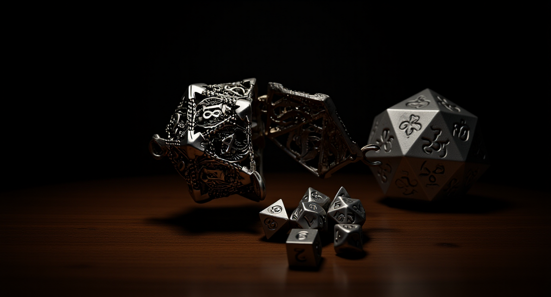 How it looks in real life: a dramatic table with a giant d20 as the centrepiece