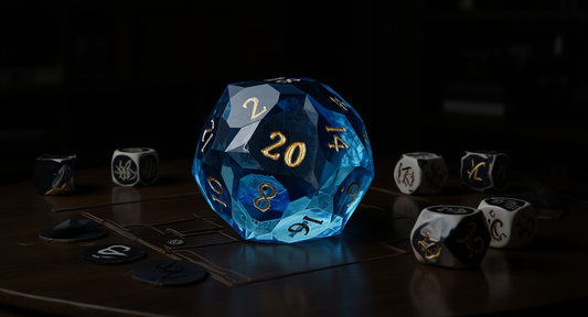 How it looks in real life: a caster's table with dice used as spell slot trackers