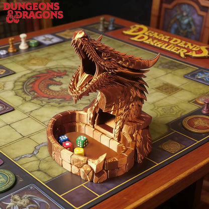 Medieval Fantasy Dragon Dice Tower for DND Tabletop Board Games RPG Dice Roller Accessory