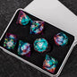 Demon Eye Polyhedral Dice Set for DND & COC Tabletop RPG, Fantasy D20 D6 Gaming Dice with Box