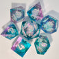 Floating Dragon Eye Polyhedral Dice Set Liquid Core RPG Dice for DND COC Tabletop Games