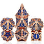 Solid Metal Sharp Edge RPG Dice Set Dragon Scale Polyhedral Gaming Dice for DND COC Warhammer Tabletop Games Collectible Gift