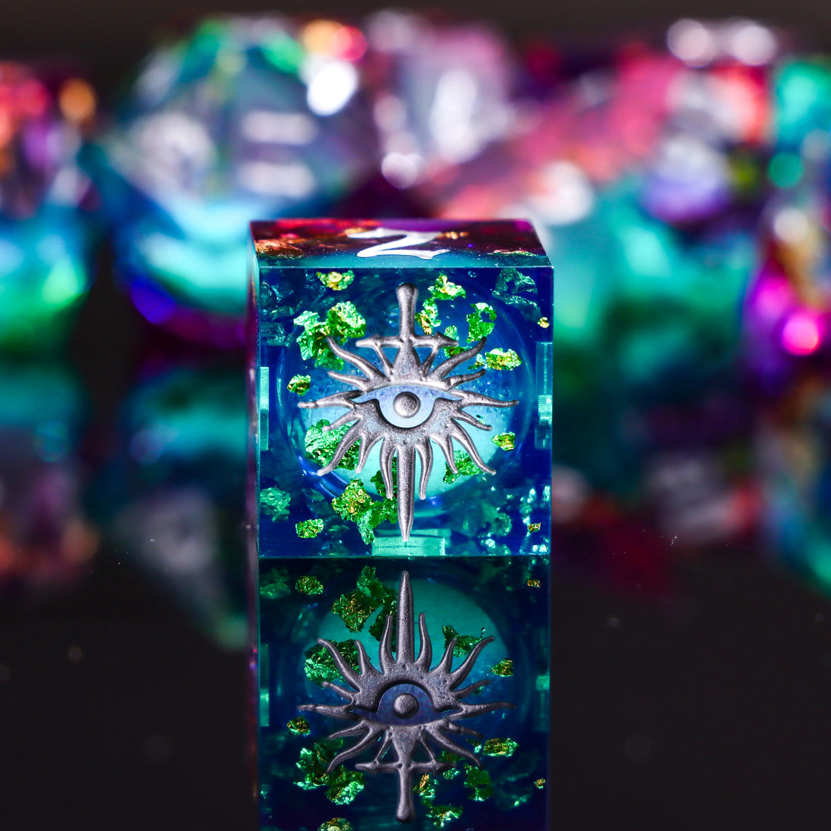 Demon Eye Polyhedral Dice Set for DND & COC Tabletop RPG, Fantasy D20 D6 Gaming Dice with Box