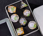 Liquid Core Starry Quicksand DND Polyhedral Dice Set, D20 RPG Tabletop Gaming Dice with Metal Tin and Velvet Pouch