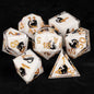 Cat dice in dice resin polyhedral dice set - detail view 24