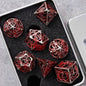 Hollow Metal Polyhedral DND Dice Set, Dragon Theme D20 Tabletop RPG Dice for D&D, Call of Cthulhu, Pathfinder, TRPG Games