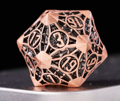 Metal Polyhedral DND Dice Set for Tabletop RPG, Cthulhu & D&D Gaming, Heavy Duty Zinc Alloy Dice with Storage Case