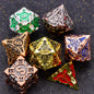 Metal Polyhedral DND Dice Set for Tabletop RPG, Cthulhu & D&D Gaming, Heavy Duty Zinc Alloy Dice with Storage Case