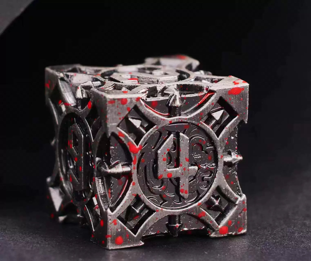 Metal Polyhedral DND Dice Set for Tabletop RPG, Cthulhu & D&D Gaming, Heavy Duty Zinc Alloy Dice with Storage Case