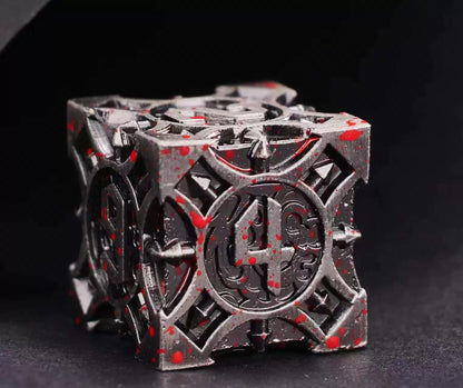 Metal Polyhedral DND Dice Set for Tabletop RPG, Cthulhu & D&D Gaming, Heavy Duty Zinc Alloy Dice with Storage Case