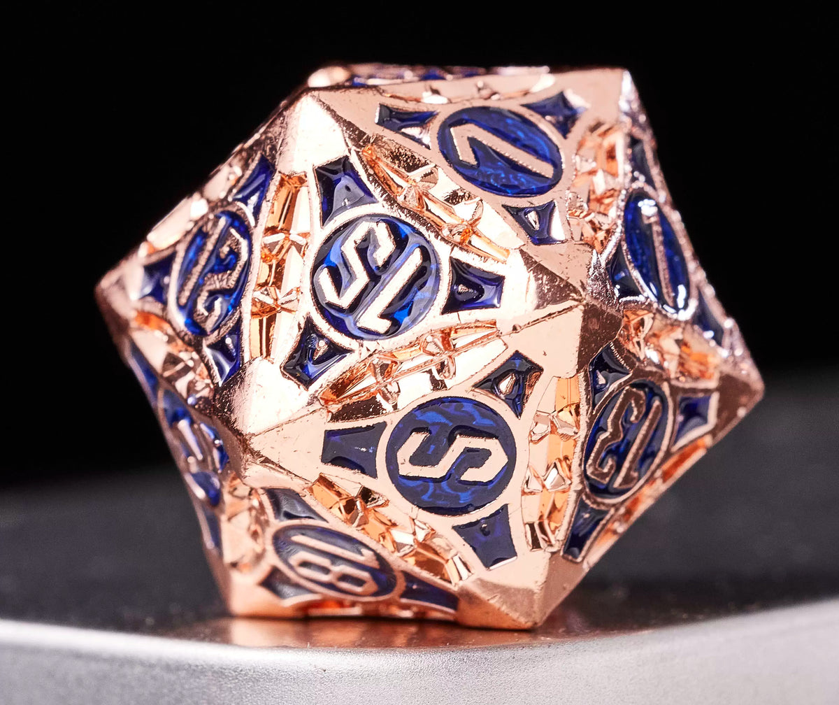Metal Polyhedral DND Dice Set for Tabletop RPG, Cthulhu & D&D Gaming, Heavy Duty Zinc Alloy Dice with Storage Case
