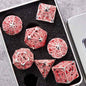 Hollow Metal Polyhedral DND Dice Set, Dragon Theme D20 Tabletop RPG Dice for D&D, Call of Cthulhu, Pathfinder, TRPG Games