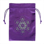 Luxury Velvet Tarot Card Drawstring Bag - Soft Storage Pouch for Oracle Cards, Crystals, Dice and Jewelry (13x18cm)