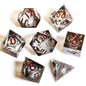 Handmade Liquid Core DND Dice Set, 7-Piece Sharp Edge Quicksand Resin Polyhedral RPG Dice for D&D