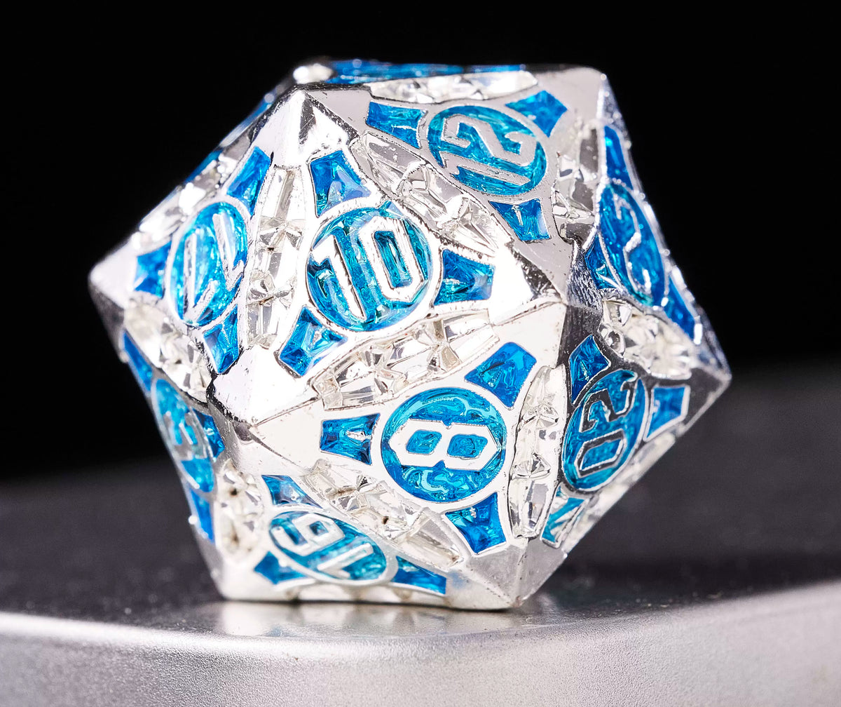 Metal Polyhedral DND Dice Set for Tabletop RPG, Cthulhu & D&D Gaming, Heavy Duty Zinc Alloy Dice with Storage Case