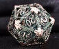 Hollow Metal Polyhedral DND Dice Set, Dragon Theme D20 Tabletop RPG Dice for D&D, Call of Cthulhu, Pathfinder, TRPG Games