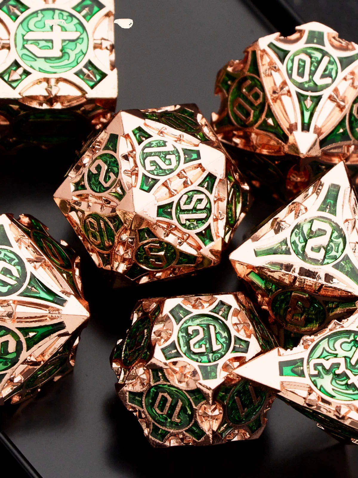 Metal Polyhedral DND Dice Set for Tabletop RPG, Cthulhu & D&D Gaming, Heavy Duty Zinc Alloy Dice with Storage Case