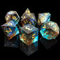 Floating Dragon Eye Polyhedral Dice Set Liquid Core RPG Dice for DND COC Tabletop Games