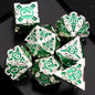 Metal Polyhedral DND Dice Set for Tabletop RPG, Cthulhu & D&D Gaming, Heavy Duty Zinc Alloy Dice with Storage Case