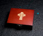 Vintage Solid Wood Dice Box Portable Polyhedral Dice Storage Case for D&D Tabletop RPG Games