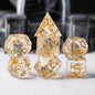 Liquid Core Resin Polyhedral Dice Set, 7-Piece DND D20 Moving Quicksand Dice for Tabletop RPG