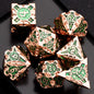 Metal Polyhedral DND Dice Set for Tabletop RPG, Cthulhu & D&D Gaming, Heavy Duty Zinc Alloy Dice with Storage Case