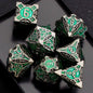 Metal Polyhedral DND Dice Set for Tabletop RPG, Cthulhu & D&D Gaming, Heavy Duty Zinc Alloy Dice with Storage Case