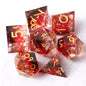 Liquid Core Resin Polyhedral Dice Set, 7-Piece DND D20 Moving Quicksand Dice for Tabletop RPG