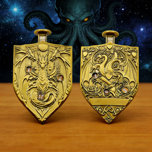 7-in-1 Metal Roulette Spinner Dice for DND TRPG - Mechanical Pocket Wheel Dice with Gift Box for Tabletop RPG, D&D, and Call of Cthulhu Games
