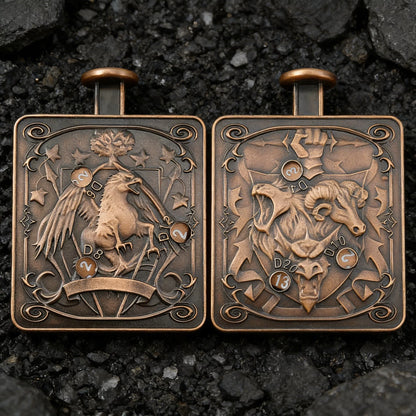 Novelty Cthulhu 3-Headed Monster Press Spinner Metal Dice, 7-in-1 Gyro Roulette D20 Polyhedral Dice for COC DND RPG Tabletop Board Game