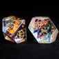 Iridescent Crystal Polyhedral Dice Set, Gemstone RPG Tabletop Gaming Dice for D&D, Call of Cthulhu, MTG, D20 D12 D10 D8 D6 D4