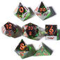 Mini Planet DND Resin Polyhedral Dice Set Sharp Edge D&D TRPG Tabletop Dice Word of Death
