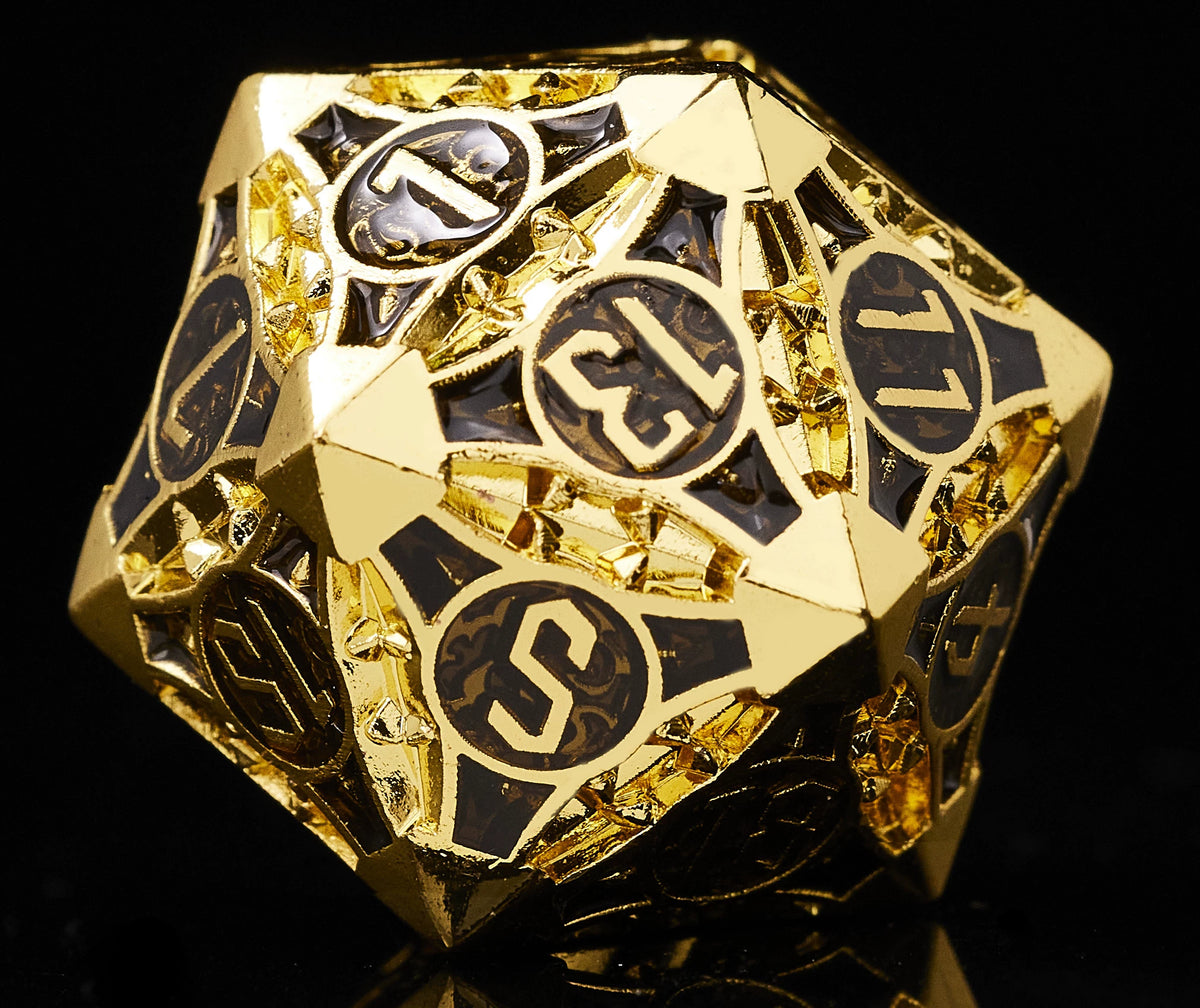 Metal Polyhedral DND Dice Set for Tabletop RPG, Cthulhu & D&D Gaming, Heavy Duty Zinc Alloy Dice with Storage Case