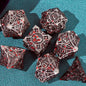 Metal Polyhedral DND Dice Set for Tabletop RPG, Cthulhu & D&D Gaming, Heavy Duty Zinc Alloy Dice with Storage Case
