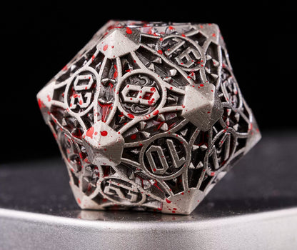 Metal Polyhedral DND Dice Set for Tabletop RPG, Cthulhu & D&D Gaming, Heavy Duty Zinc Alloy Dice with Storage Case