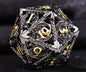Hollow Metal Polyhedral DND Dice Set, Dragon Theme D20 Tabletop RPG Dice for D&D, Call of Cthulhu, Pathfinder, TRPG Games