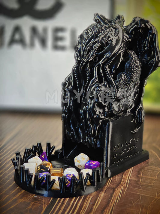 Cthulhu Mythos Dice Tower - 3D Printed Gothic Castle Roller for DND, TTRPG & Board Games