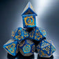 7-Piece Dragon Pattern Polyhedral DND Dice Set, Acrylic Tabletop RPG Roleplaying Game Dice for D&D, MTG, Pathfinder