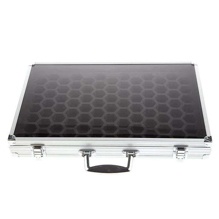 2-in-1 Metal Frame Dice Display Case and Storage Box for DND and Tabletop RPGs