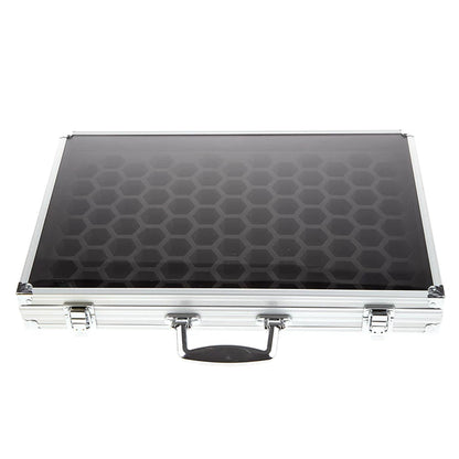 2-in-1 Metal Frame Dice Display Case and Storage Box for DND and Tabletop RPGs