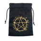 Luxury Velvet Tarot Card Drawstring Bag - Soft Storage Pouch for Oracle Cards, Crystals, Dice and Jewelry (13x18cm)