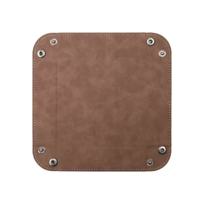 Premium Embossed PU Leather Dice Tray Foldable Rolling Mat for DND RPG Board Games