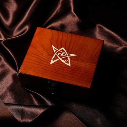 Vintage Solid Wood Dice Box Portable Polyhedral Dice Storage Case for D&D Tabletop RPG Games